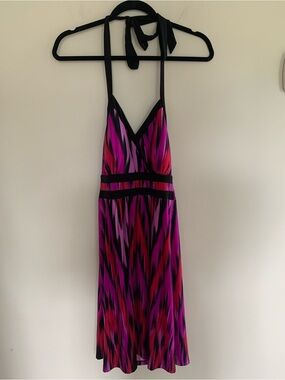 Apt. 9 Red and Purple Halter Top Dress